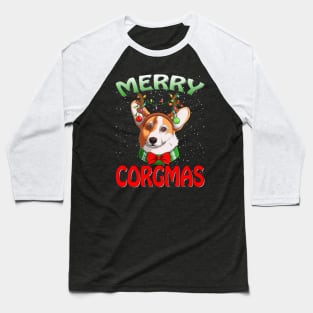 Merry Corgmas Ugly Corgi Christmas Xmas Pajamas Baseball T-Shirt